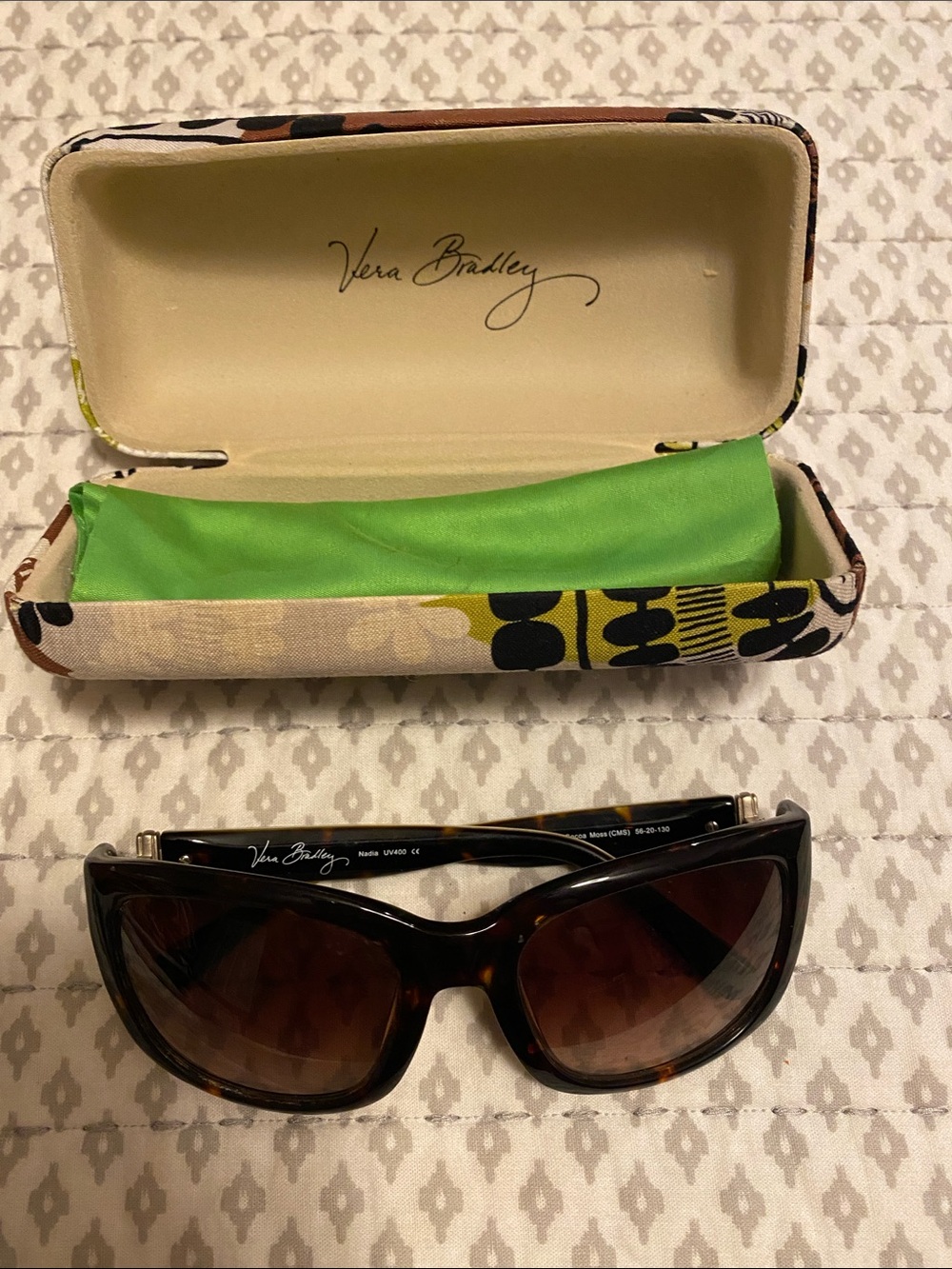 Vera Bradley Tortoiseshell Sunglasses with Brown Gradient Lenses